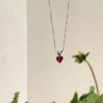 Rosa Heart Necklace – Silver