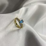 Blue Topaz Stack Ring with Eternity Ring – Panchadhatu