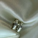 Silver OneStone Unity Bond Ring- Couple set
