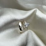 Silver Sun Band & Classic Oval Ring – Couple Set